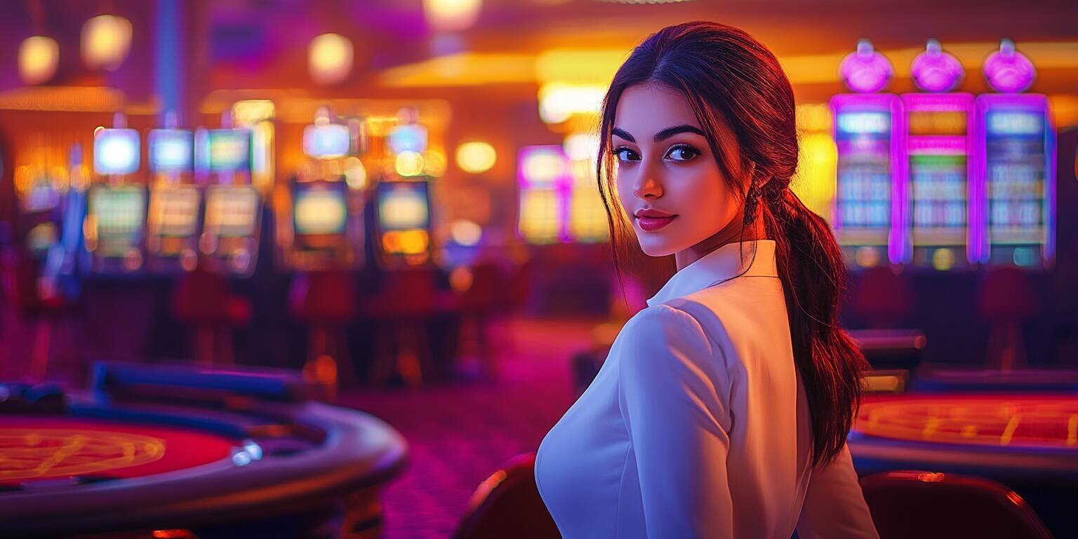 Young woman enjoying Lucky 34 Casino